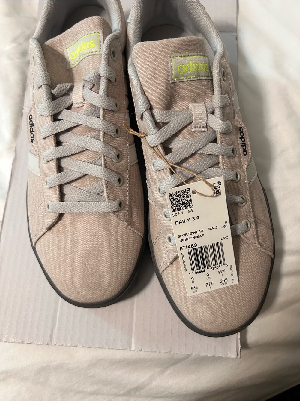 adidas Low-Top Sneakers in Light Gray and White